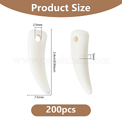 200Pcs Opaque Acrylic Pendants&nbsp;SACR-DC0001-21