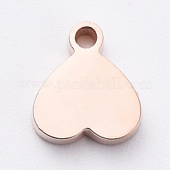 PVD Vacuum Plating 304 Stainless Steel Stamping Blank Tag Charms&nbsp;LS-STAS-G215-13RG