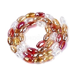 Electroplate Transparent Glass Beads Strands&nbsp;EGLA-N022-12A-B01