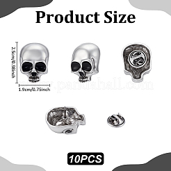 10Pcs Halloween Alloy Lapel Pin Backs for Backpack Clothes&nbsp;JEWB-UN0002-69C