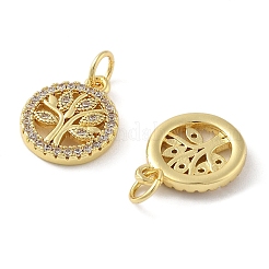 Brass Micro Pave Cubic Zirconia Pendants&nbsp;KK-C092-11G