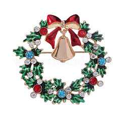 Christmas Wreath & Christmas Bell Enamel Pins&nbsp;WG06691-02