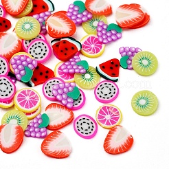 1800Pcs 6 Style Fruit Theme Handmade Polymer Clay Nail Art Decoration&nbsp;CLAY-YW0001-22