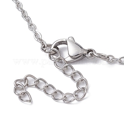 Stainless Steel Macrame Pouch Empty Stone Holder for Pendant Necklace Making&nbsp;NJEW-JN04532-02