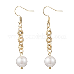 2 Pairs 304 Stainless Steel Shell Pearl Dangle Earring & Hoop Earring Sets&nbsp;EJEW-JE06615