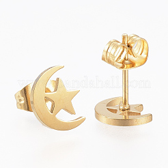 304 Stainless Steel Stud Earrings&nbsp;EJEW-H350-27G
