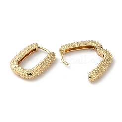 Rectangle Brass Hoop Earrings&nbsp;EJEW-K247-12G