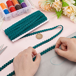 10M Polyester Braided Ribbons&nbsp;SRIB-WH0011-209B