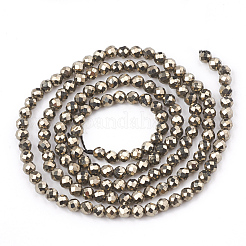 Natural Pyrite Beads Strands&nbsp;G-T107-10