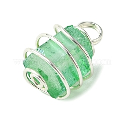 5Pcs Electroplated Natural Quartz Pendants&nbsp;PALLOY-JF03148