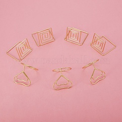 18Pcs 3 Style Carbon Steel Place Card Holders&nbsp;AJEW-SZ0001-80LG