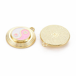 Rack Plating Light Gold Alloy Enamel Pendants&nbsp;ENAM-Q444-012A-RS