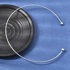 201 Stainless Steel Twist Cuff Choker Necklaces&nbsp;SA-CBA4A0D-01P