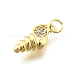 Brass Micro Pave Cubic Zirconia Pendants&nbsp;KK-F896-04G
