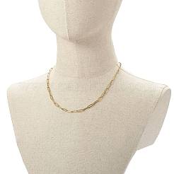 304 Stainless Steel Paperclip Chains Necklace&nbsp;NJEW-JN03593-01