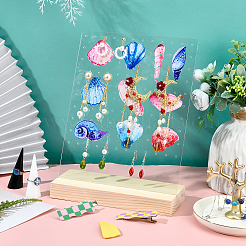 Acrylic Earrings Display Stands&nbsp;ODIS-WH0011-44