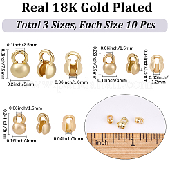 30Pcs 3 Styles Brass Bead Tips&nbsp;KK-SC0007-77