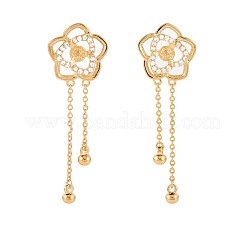 Brass Micro Pave Clear Cubic Zirconia Stud Earring Findings&nbsp;KK-S364-132
