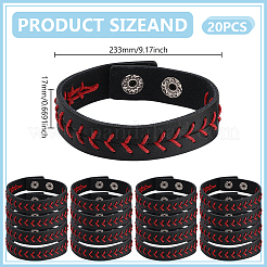 Cowhide Cord Bracelets&nbsp;BJEW-WH0014-099C