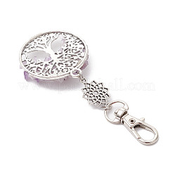 Chakra Natural & Synthetic Gemstone Chips Beads & Alloy Tree of Life Pendant Decorations&nbsp;GG-CJ775D