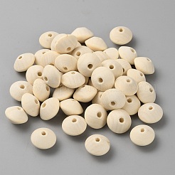 Unfinished Wood Rondelle Beads&nbsp;WOOD-WH0029-54A