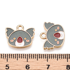 Light Gold Plated Alloy Enamel Charms&nbsp;ENAM-T009-79A-RS