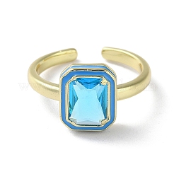 Rack Plating Real 18k Gold Plated Brass Cuff Rings&nbsp;RJEW-M159-01G