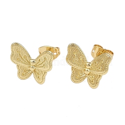 Brass Butterfly Stud Earrings&nbsp;EJEW-C152-02G