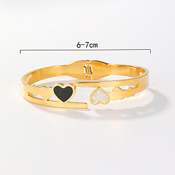 Natural Shell Heart Hinged Cuff Bangle&nbsp;DD3950