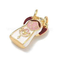 Brass Enamel Pendants&nbsp;KK-Z153-17G