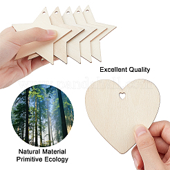 Undyed Wooden Big Pendants&nbsp;WOOD-GF0001-50