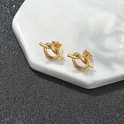 Knot 304 Stainless Steel Pendant Necklaces & Bracelets & Stud Earrings Sets for Women&nbsp;SJEW-C004-16G