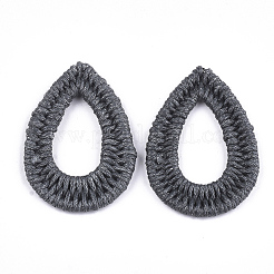 Waxed Polyester Cord Woven Pendants&nbsp;FIND-T039-15B