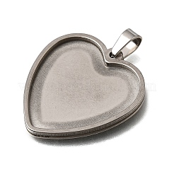 304 Stainless Steel Pendant Cabochons Settings&nbsp;SA-CBA8A58-01A-P