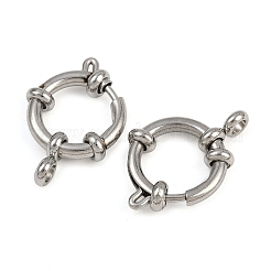 304 Stainless Steel Spring Ring Clasps&nbsp;STAS-B095-02P-03