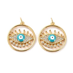 Brass Micro Pave Cubic Zirconia Pendants&nbsp;ZIRC-P092-028G-RS