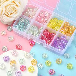 160Pcs 8 Colors Transparent Acrylic Beads&nbsp;MACR-YW0001-91