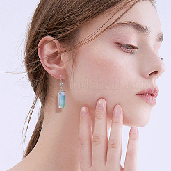DIY Blank Rectangle Dome Earring Making Kit&nbsp;STAS-DC0015-38
