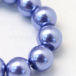 Baking Paint Pearlized Glass Pearl Round Bead Strands&nbsp;HY-Q330-8mm-09