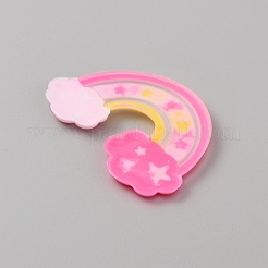 PVC Plastic Cabochons&nbsp;SIL-WH0019-15F