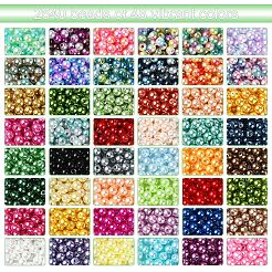 2 Sets 2 Styles DIY Round ABS Plastic Imitation Pearl and Glass Pearl Beads Bracelets Making Kits&nbsp;DIY-YW0012-65
