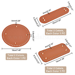 6Pcs 6 Style PU Leather Knitting Crochet Bags Nail Bottom Shaper Pad&nbsp;FIND-PH0009-91