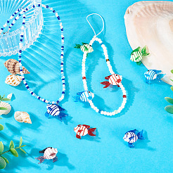 5Pcs 5 Colors Handmade Lampwork Beads&nbsp;LAMP-TA0002-22
