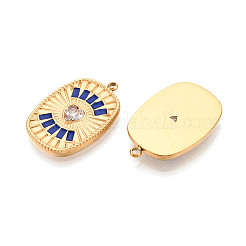 304 Stainless Steel Pave Crystal Rhinestone and Enamel Pendants&nbsp;STAS-T068-29A