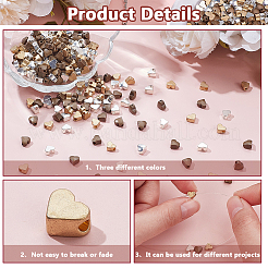90Pcs 3 Colors Brass Beads&nbsp;KK-PH0011-88