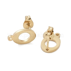 Oval Ion Plating(IP) 304 Stainless Steel Stud Earring Findings&nbsp;STAS-I206-122G