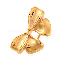 Ion Plating(IP) 304 Stainless Steel Bowknot Finger Rings for Women&nbsp;RJEW-S414-46B-G