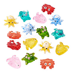 16Pcs 8 Styles Marine Theme Glass Enamel Beads&nbsp;LAMP-TA0002-31