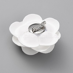 Camellia Shaped Velet Lapel Pin&nbsp;LS-JEWB-WH0010-50B