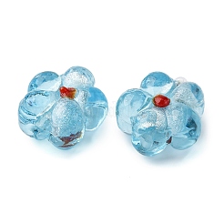 Handmade Silver Foil Glass Lampwork Beads&nbsp;LS-FOIL-T001-02J